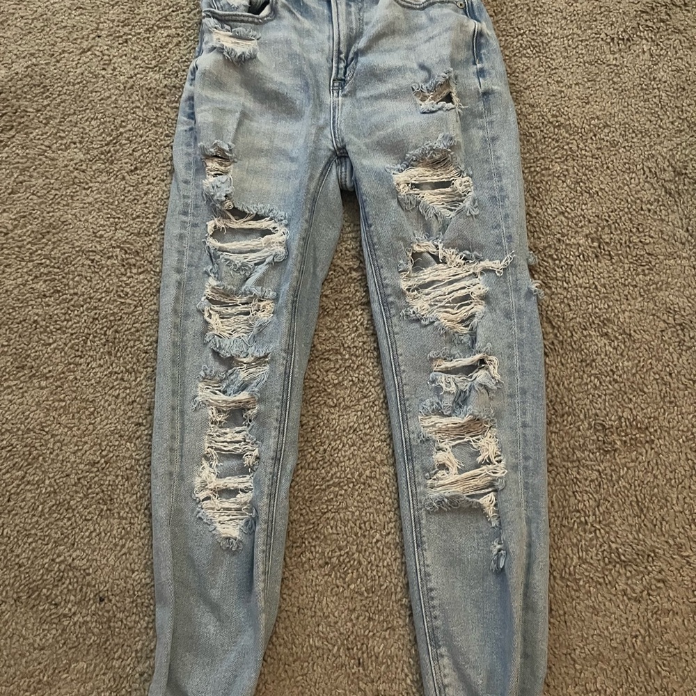 Distressed Light Blue Women's Jeans